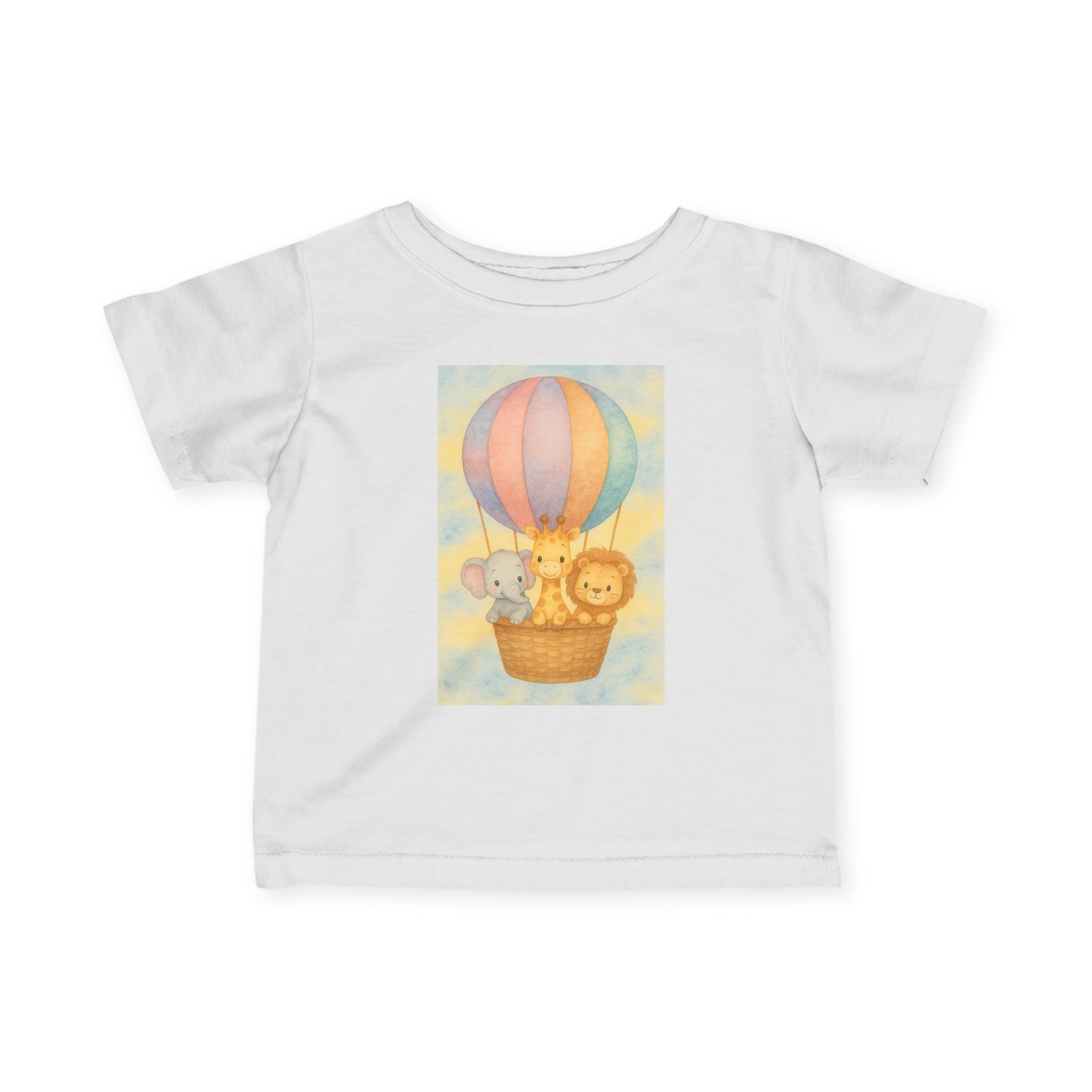 Infant Tee - Baby Animal Adventure Hot Air Balloon