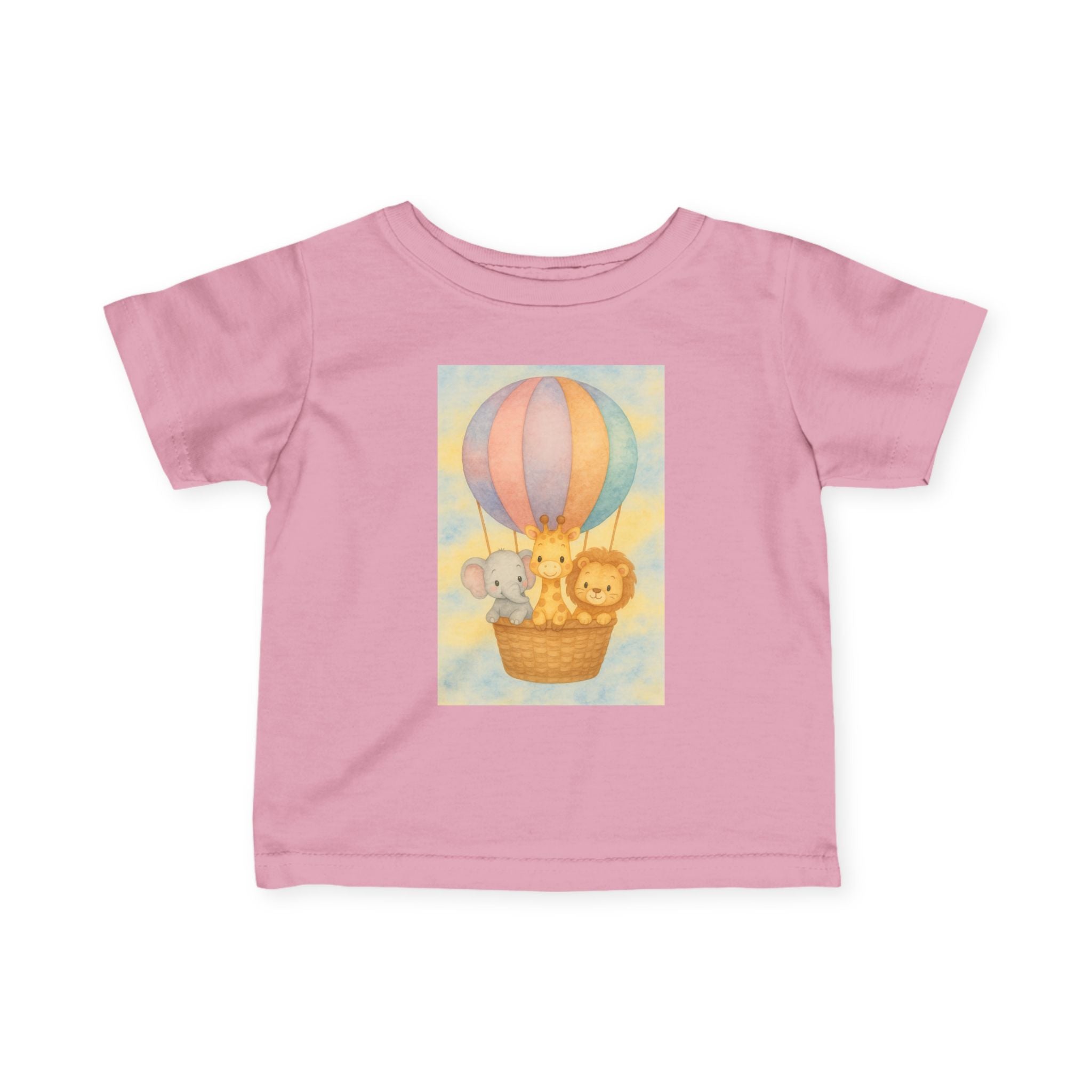 Infant Tee - Baby Animal Adventure Hot Air Balloon