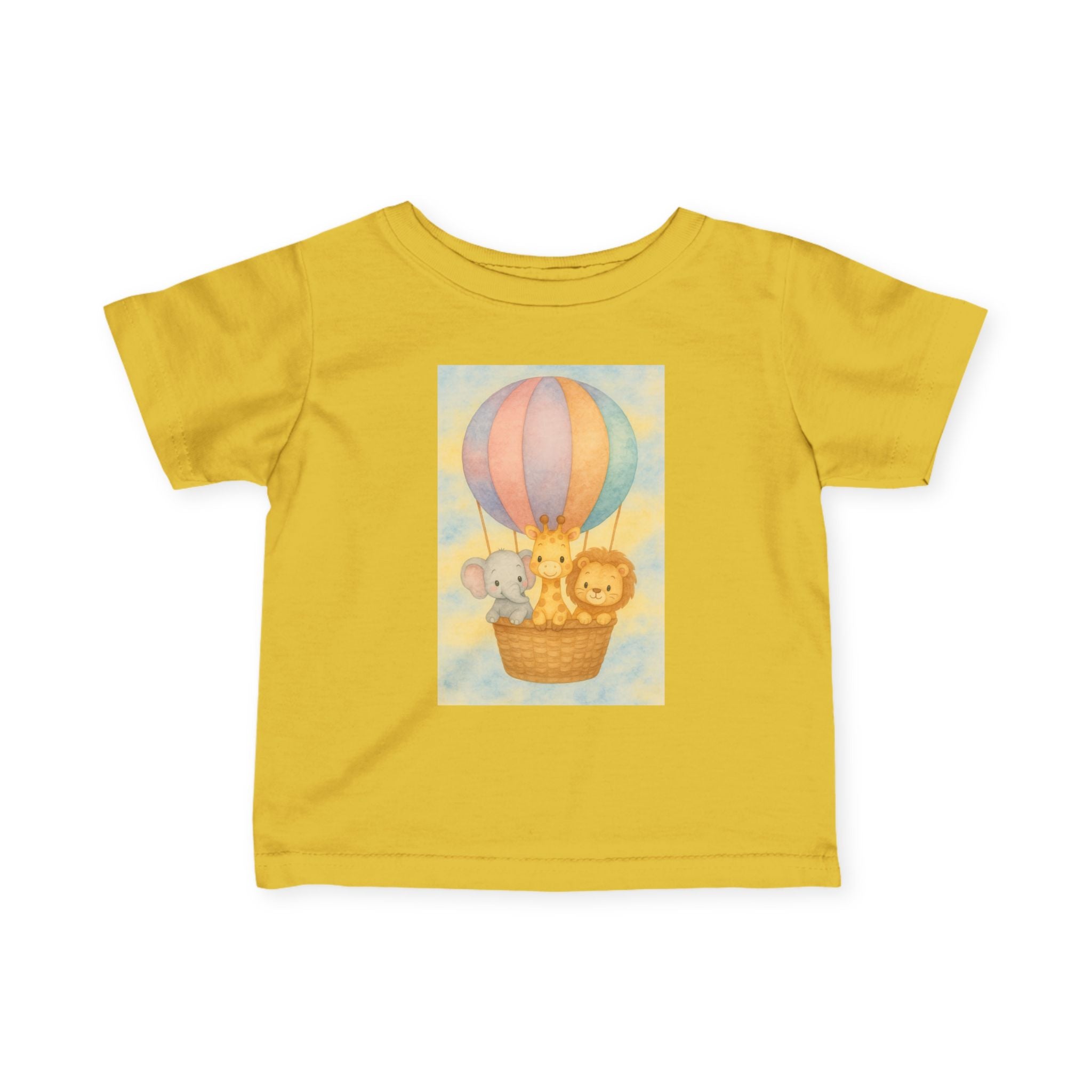 Infant Tee - Baby Animal Adventure Hot Air Balloon